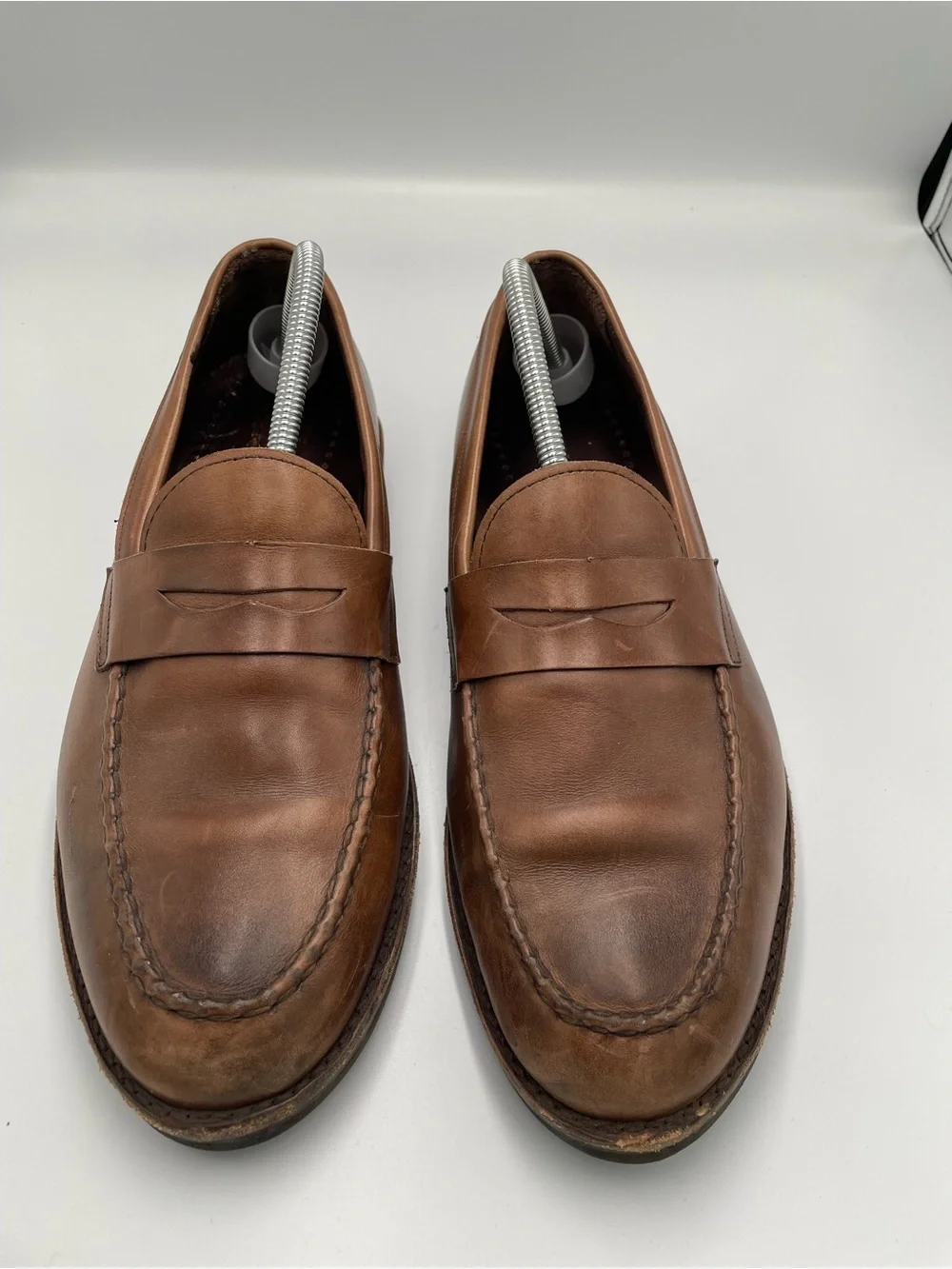 Allen Edmonds Nomad Penny Loafer Coffee Brown Leather Mens Dress Shoes 10 EEE